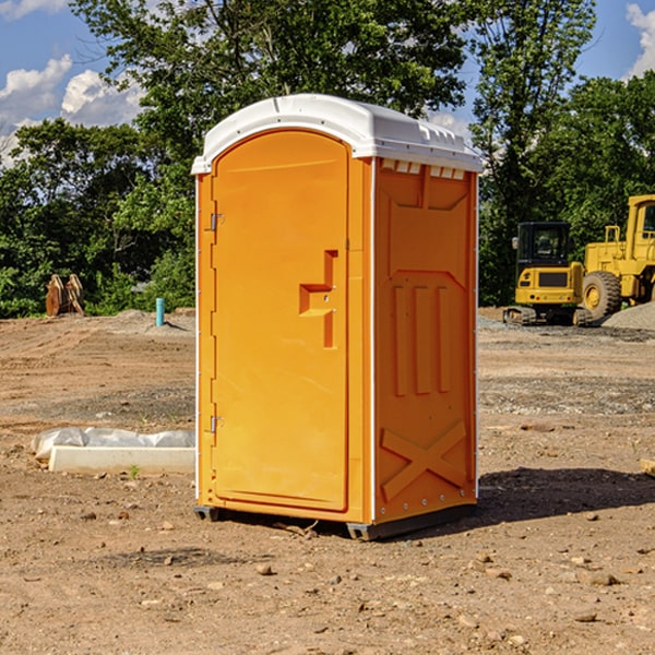 how often are the porta potties cleaned and serviced during a rental period in Cummings KS